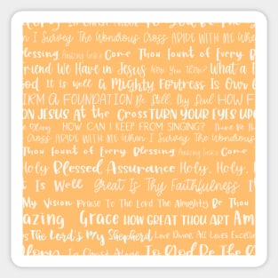 Christian Hymns Tangerine Sticker